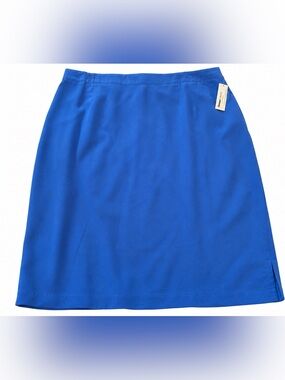 Amanda Smith Vibrant Blue Midi Straight Skirt